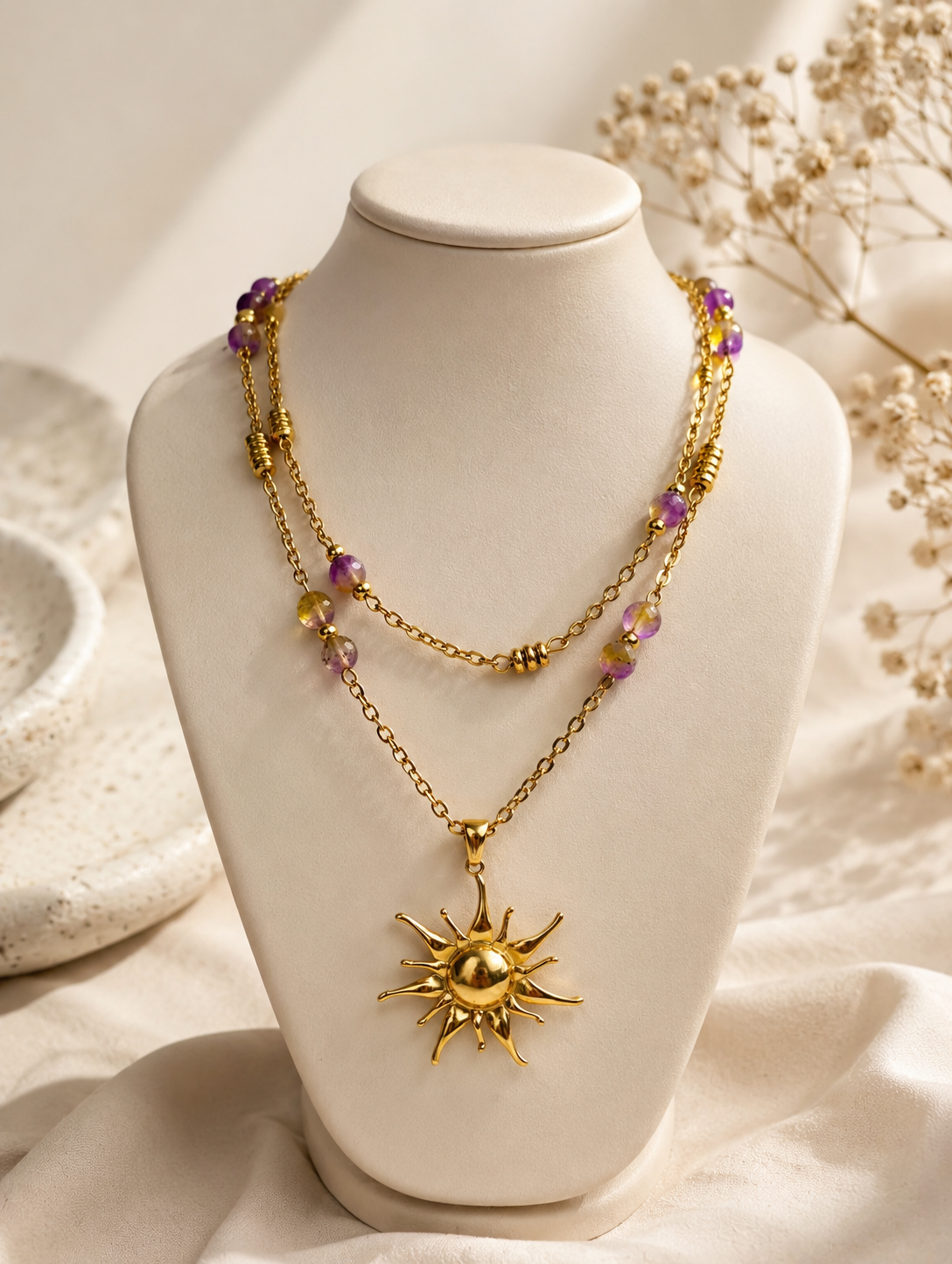 Golden Sunbeam Necklace ☀️💜 - Code N2017