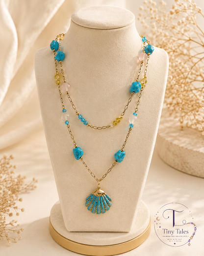 Seaside Treasure Necklace 🐚💙 - N2006