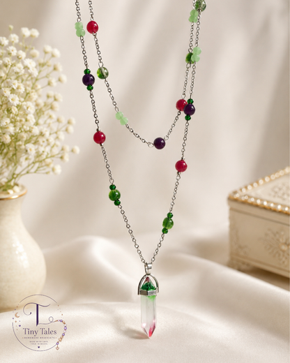 Watermelon Crystal Necklace 🍉✨ - Code N2005